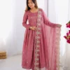 Sabina 417 Crush Silk Embroidery Anarkali Gown Manufacturer in Surat