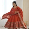 Sabina 5016 Roman Silk Embroidery Work Wedding Anarkali Gown