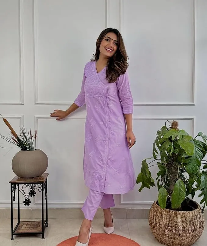 Shiv 2015 Cotton Thread Embroidery Work Office Wear Kurti Pant