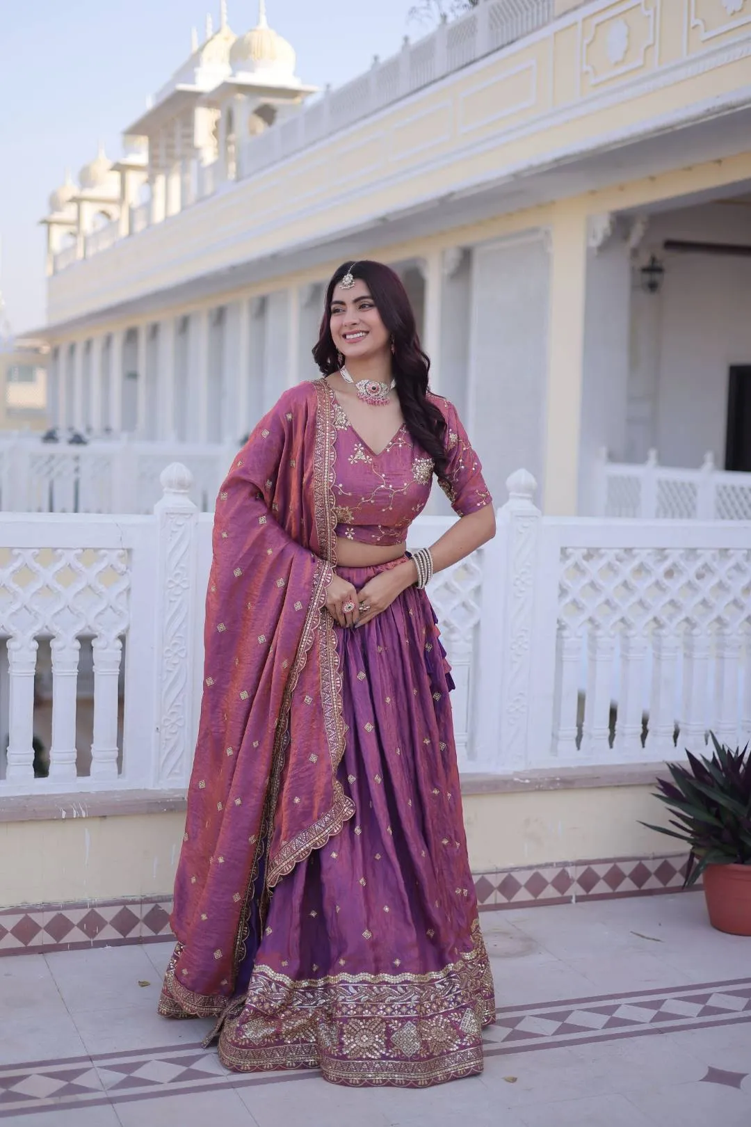 Moni 5066 Ysl Silk Zari Embroidery Work Wedding Wear Lehenga Choli