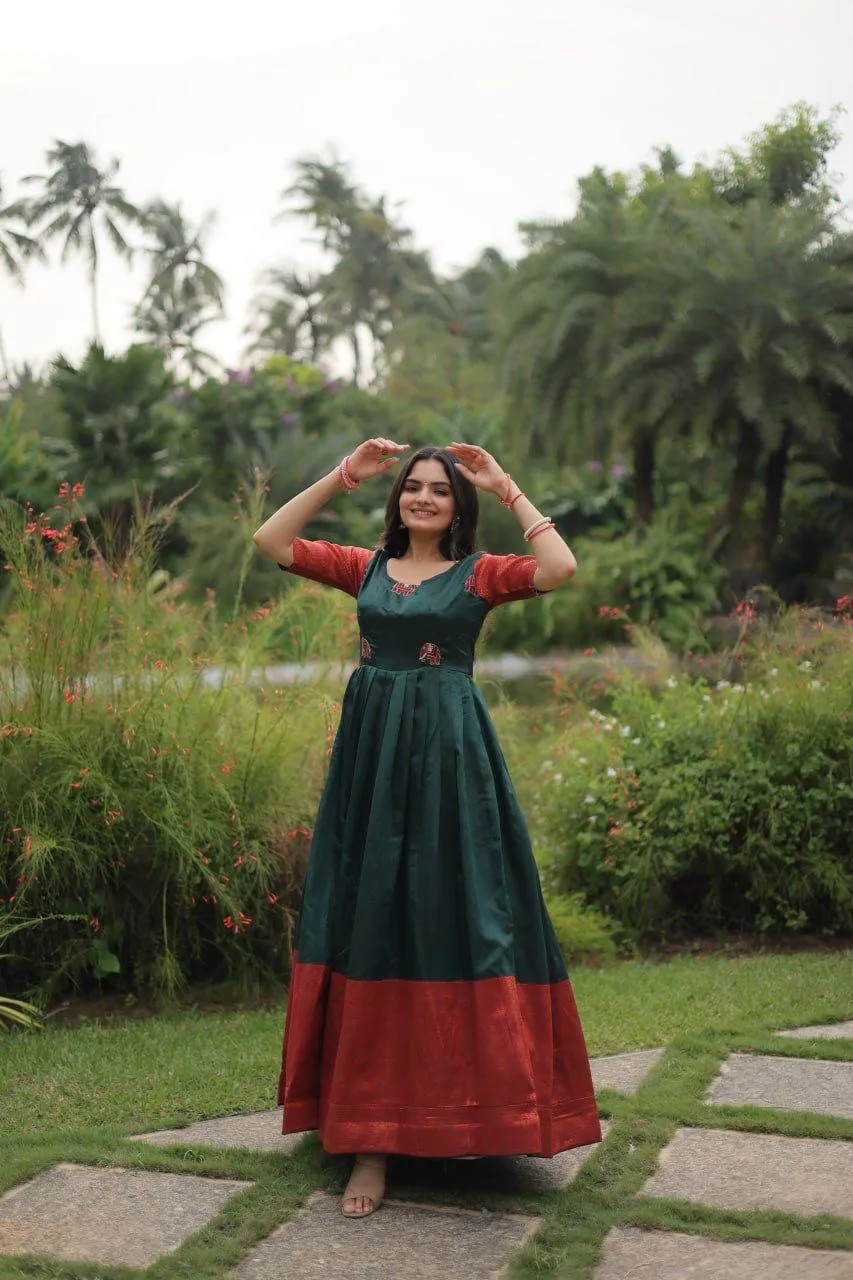Mohini 9177 Silk Jacquard Work Banarasi Gown Collection