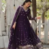 Moni 9186 Blooming Sequence Work Wedding Anarkali Gown With Dupatta