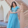 Moni 1171 Gold Crush Thread Embroidery Work Gown Collection
