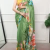 WMN 7053 Satin Silk Printed Party Wear Saree Collection