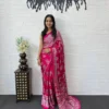 RBC Gajji Silk Ajarakh Printed Mirror Work Festival Saree Collection