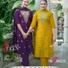 Kaamini Vol 1 By Passion Tree Roman Silk Embroidered Kurti With Bottom Dupatta Wholesale