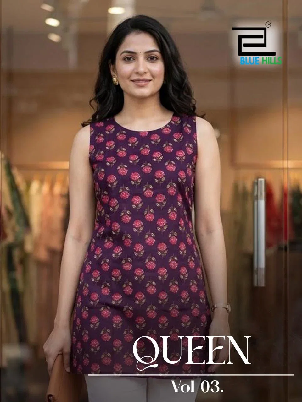 Blue Hills Queen Vol 3 Cotton Printed Short Tops Collection Wholesale