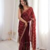Kc 945 Fandy Satin Seuqence Embroidered Saree Collection Wholesale