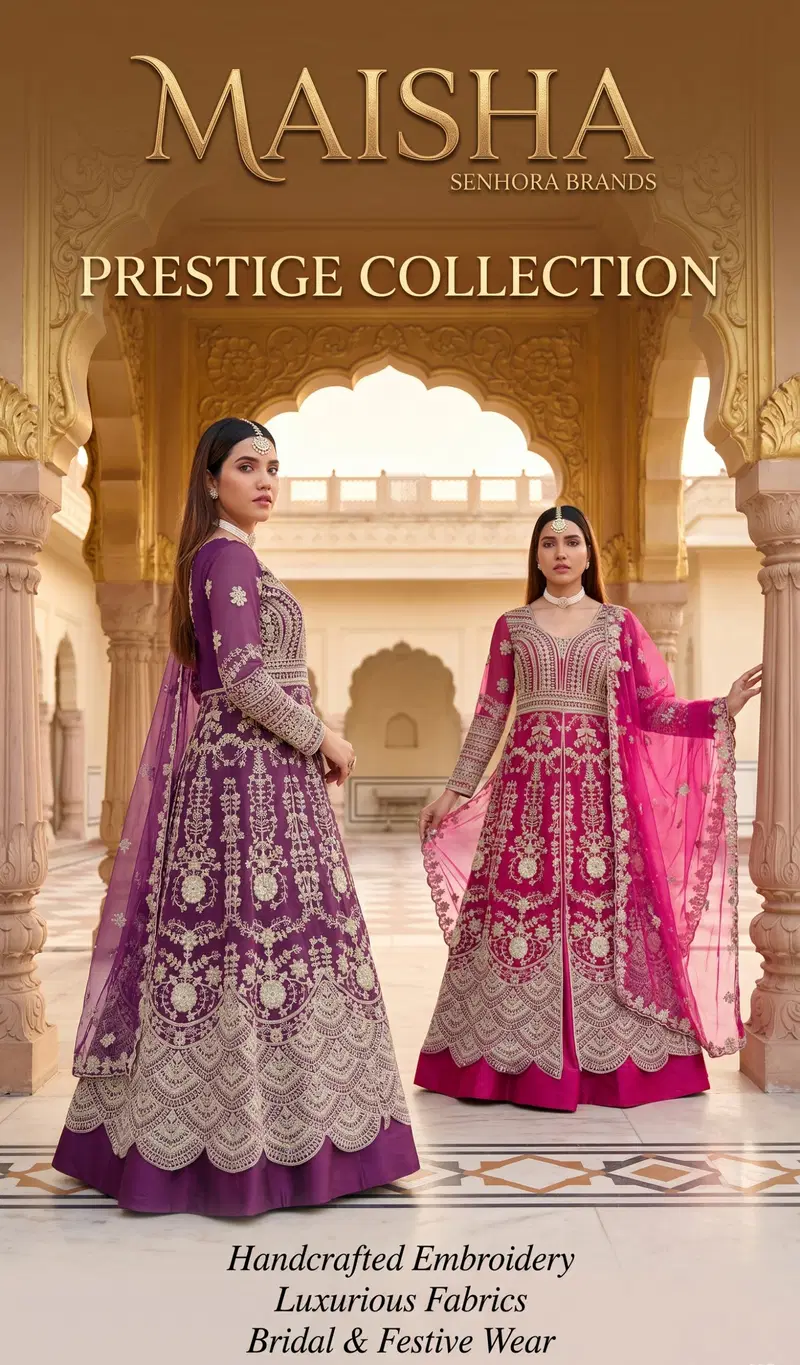 Senhora Anarkali 3106 Pure Butterfly Net Embroidered Gown With Bottom Dupatta Wholesale