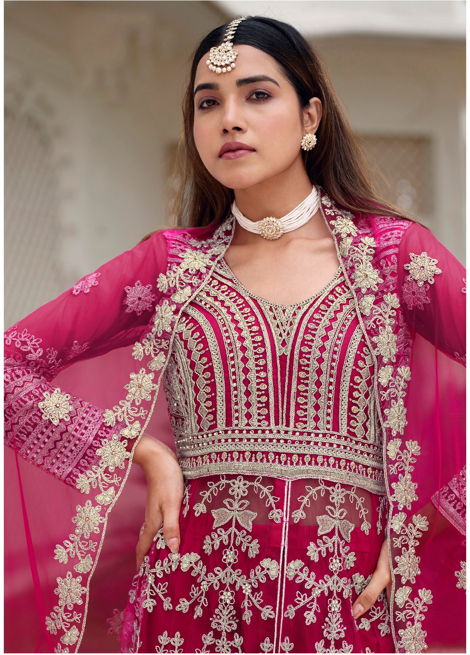 Launching Senhora Anarkali 3106 Pure Butterfly Net Embroidered Gown With Bottom Dupatta Wholesale 2026