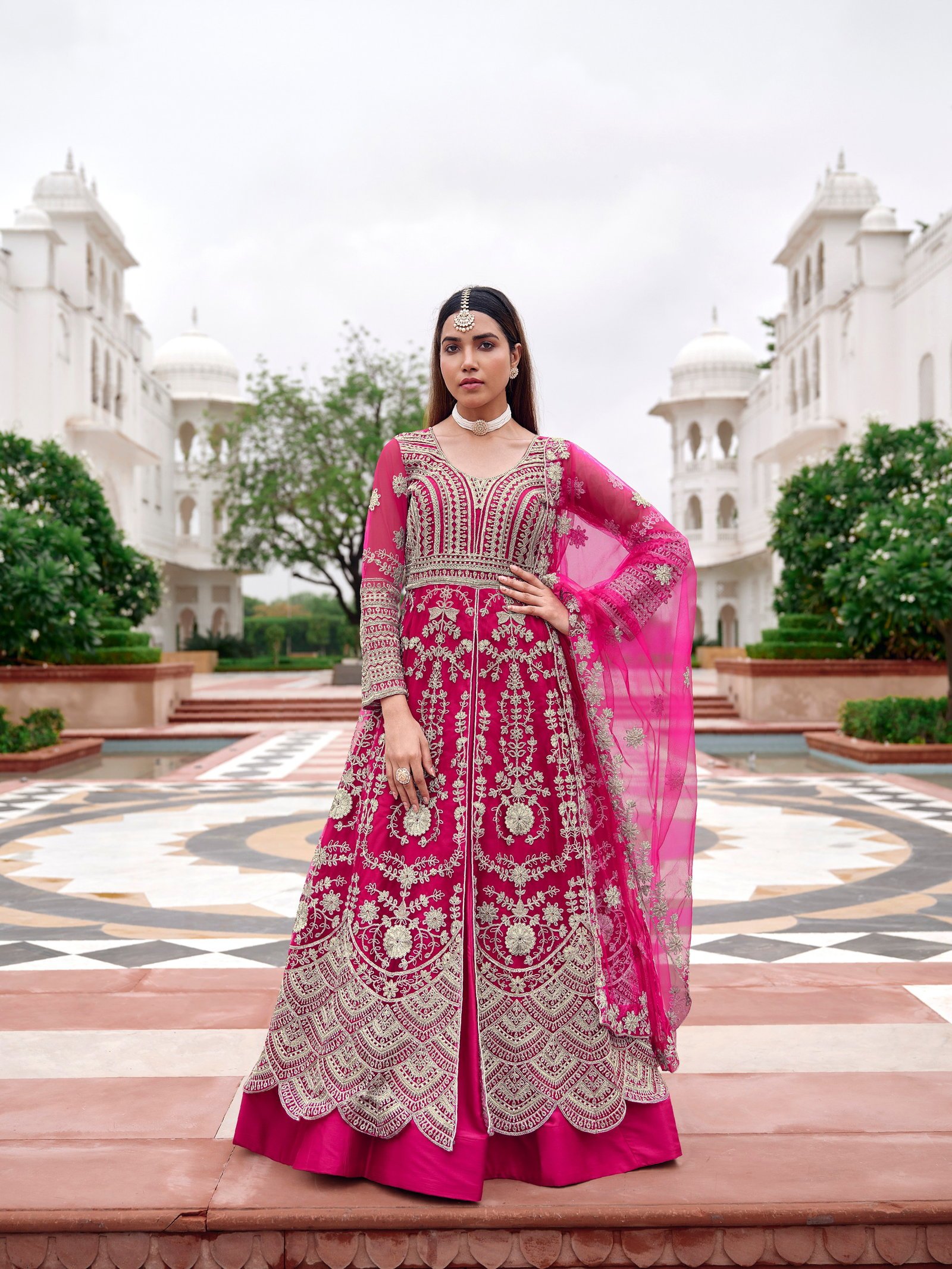 Launching Senhora Anarkali 3106 Pure Butterfly Net Embroidered Gown With Bottom Dupatta Wholesale 2026