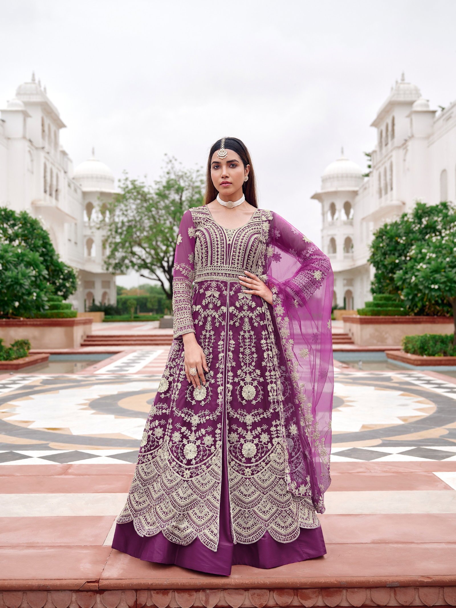 Launching Senhora Anarkali 3106 Pure Butterfly Net Embroidered Gown With Bottom Dupatta Wholesale 2026