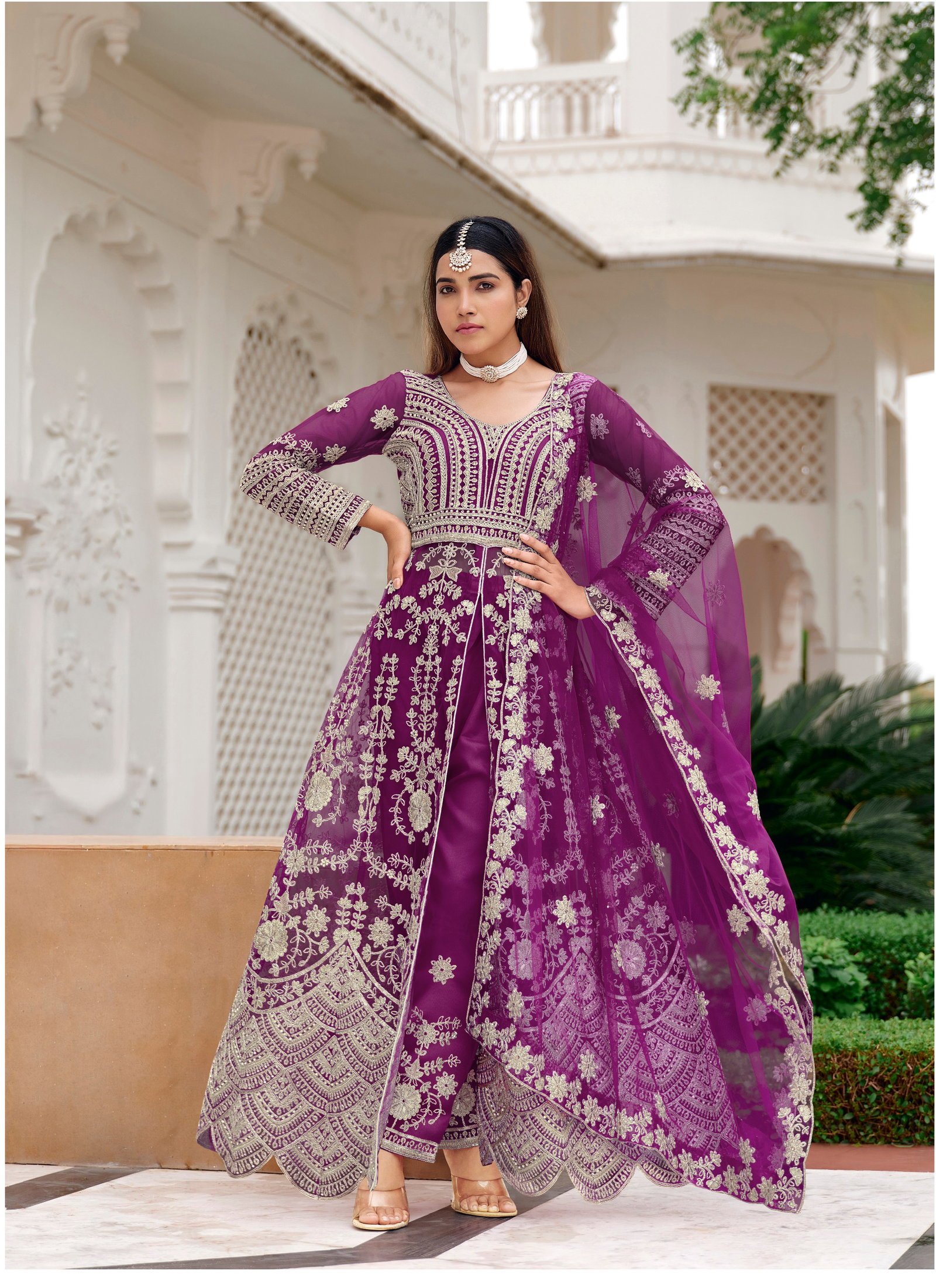 Launching Senhora Anarkali 3106 Pure Butterfly Net Embroidered Gown With Bottom Dupatta Wholesale 2026