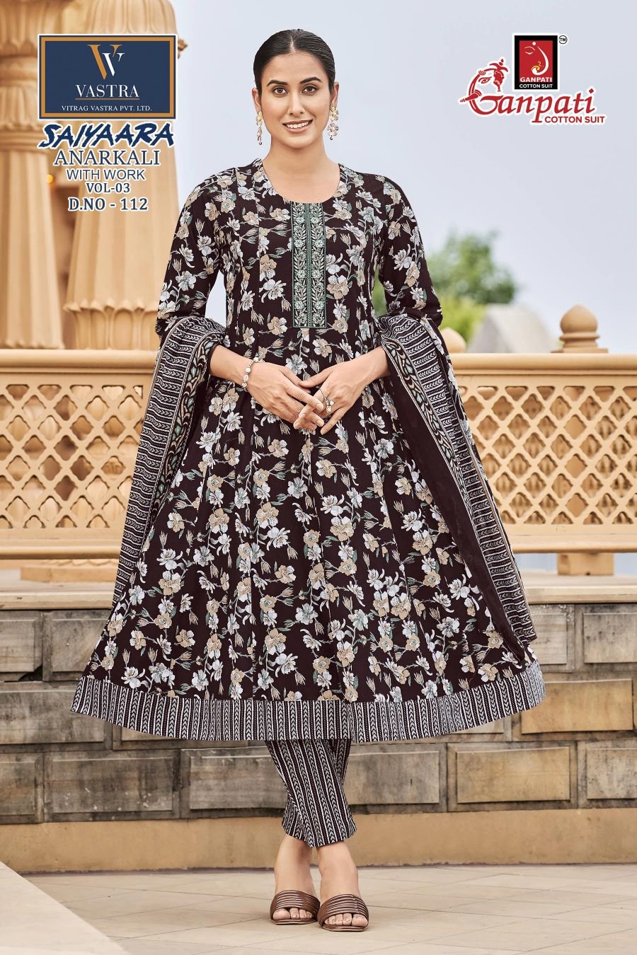Latest Ganpati Saiyaara Vol 3 Readymade Cotton Anarkali Kurti Set Wholesale 2026