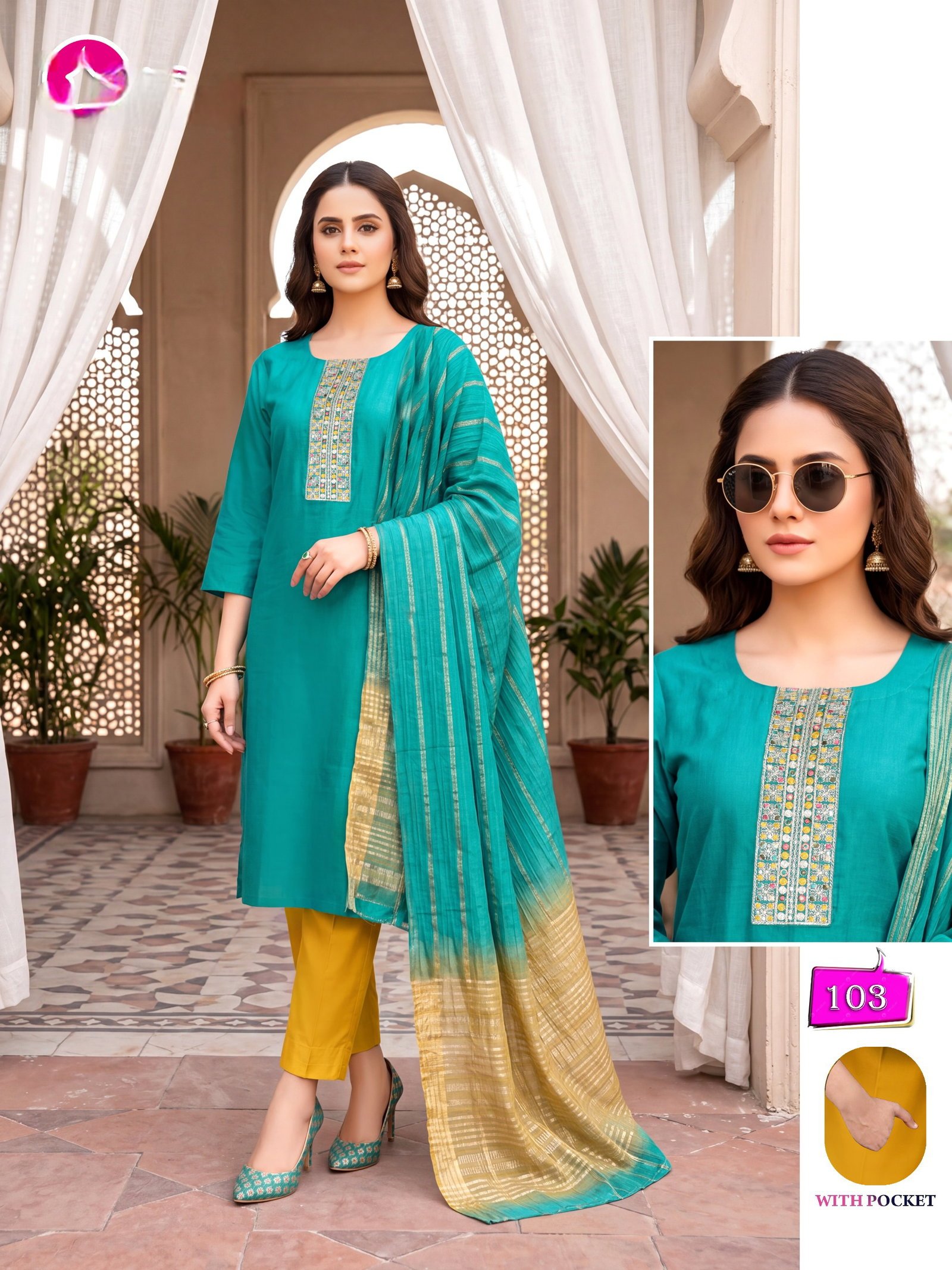 Latest Kalki Vol 1 Vertican Sequence Worked Kurti With Bottom Dupatta Wholesale 2026