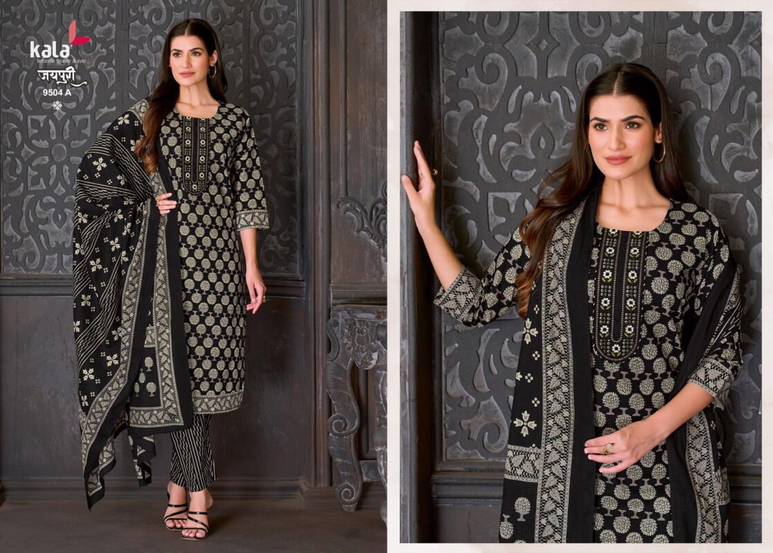 Launching Kala Jaipuri Vol 10 Cotton Printed Kurti Pant With Dupatta Wholesale 2026