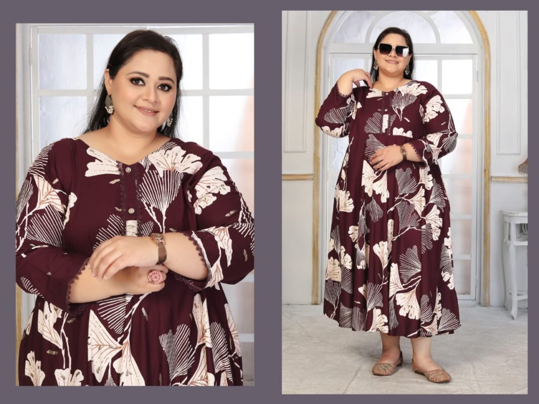 Launching Moksh Plus Size Color D No 8658 Rayon Long Kurti Collection Wholesale 2026