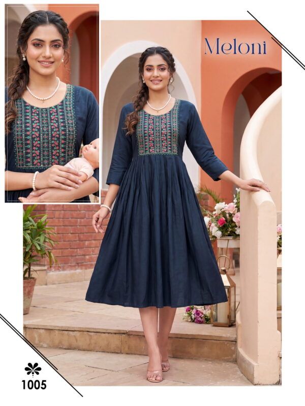Stylish Meloni Vol 1 Gadwal Plain Embroidered Feeding Kurti Collection Wholesale 2026