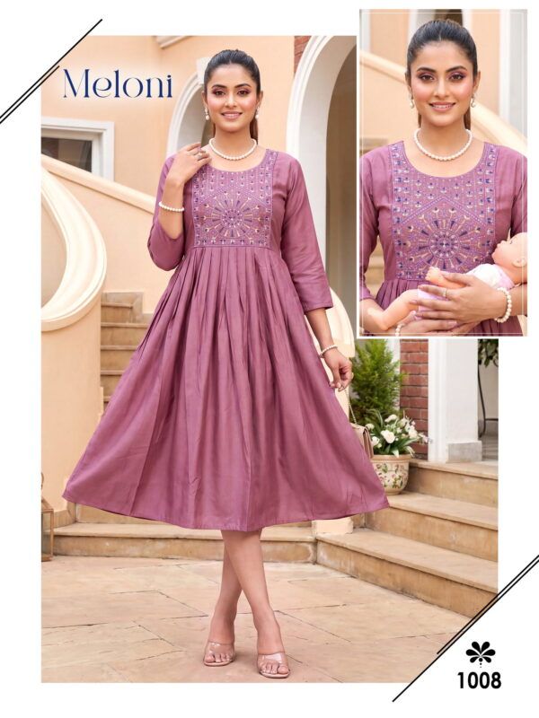 Stylish Meloni Vol 1 Gadwal Plain Embroidered Feeding Kurti Collection Wholesale 2026