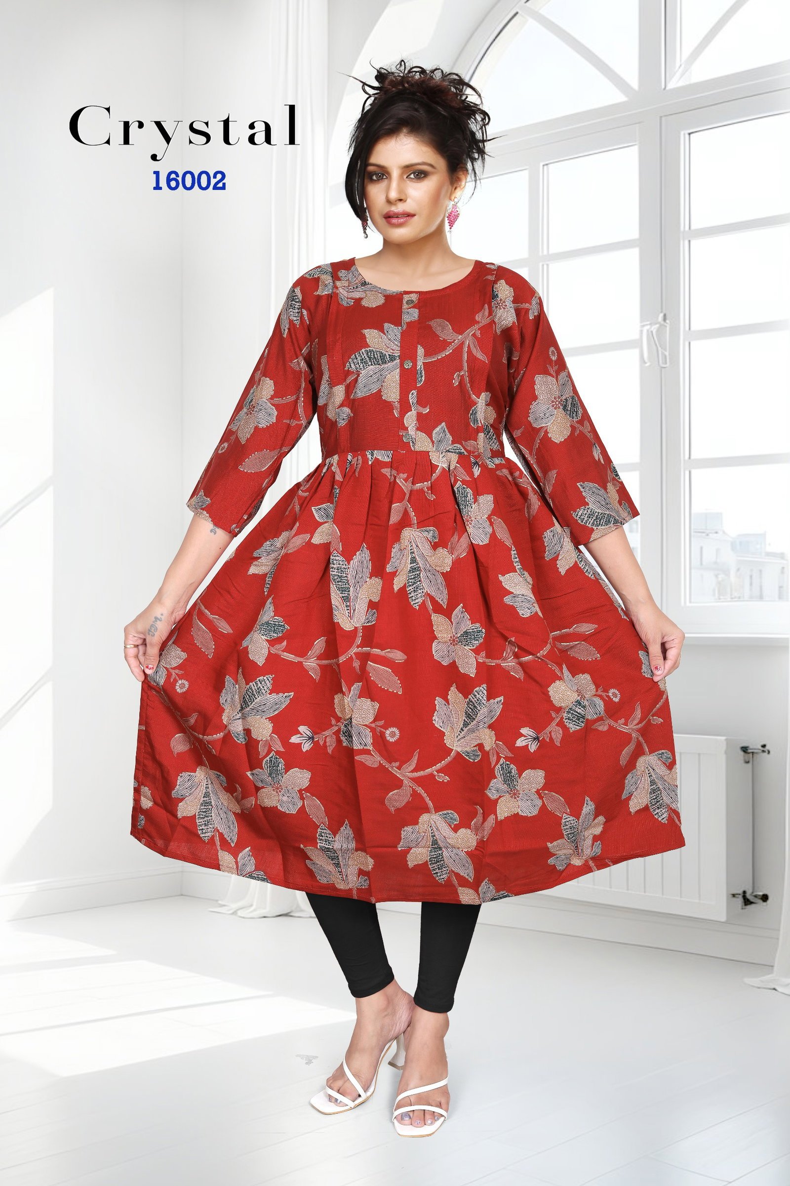 Buy Crystal Vol 16 Vertican Foil Printed Feeding Kurti Collection Wholesale 2026