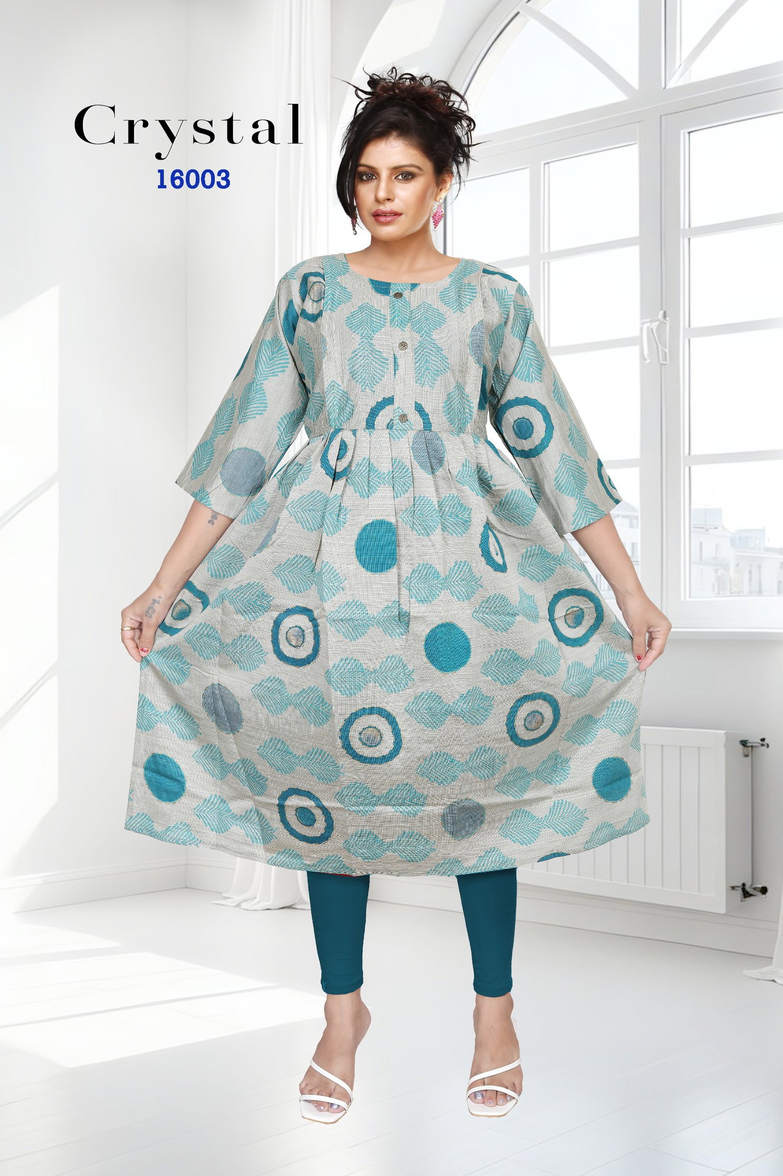 Buy Crystal Vol 16 Vertican Foil Printed Feeding Kurti Collection Wholesale 2026