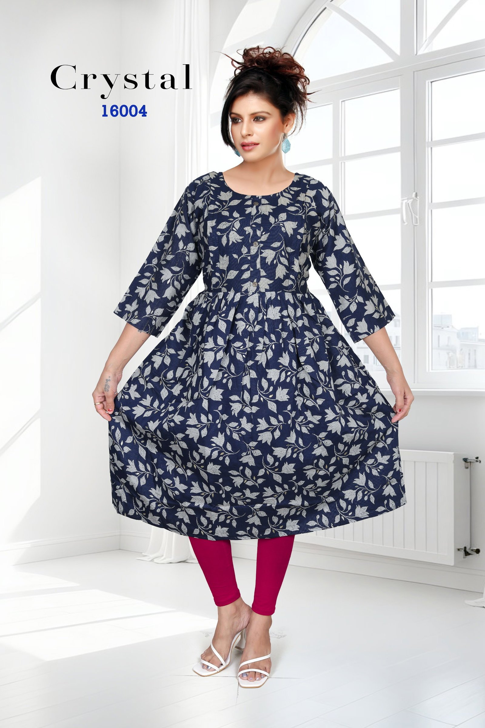 Buy Crystal Vol 16 Vertican Foil Printed Feeding Kurti Collection Wholesale 2026