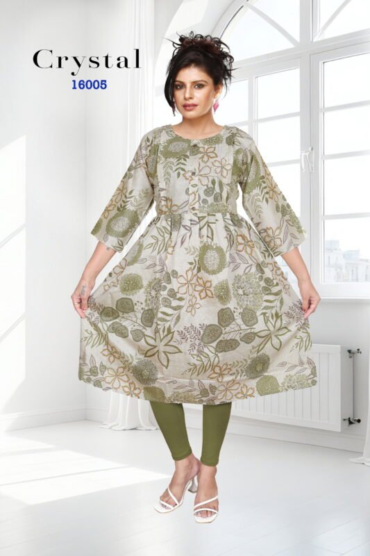 Buy Crystal Vol 16 Vertican Foil Printed Feeding Kurti Collection Wholesale 2026