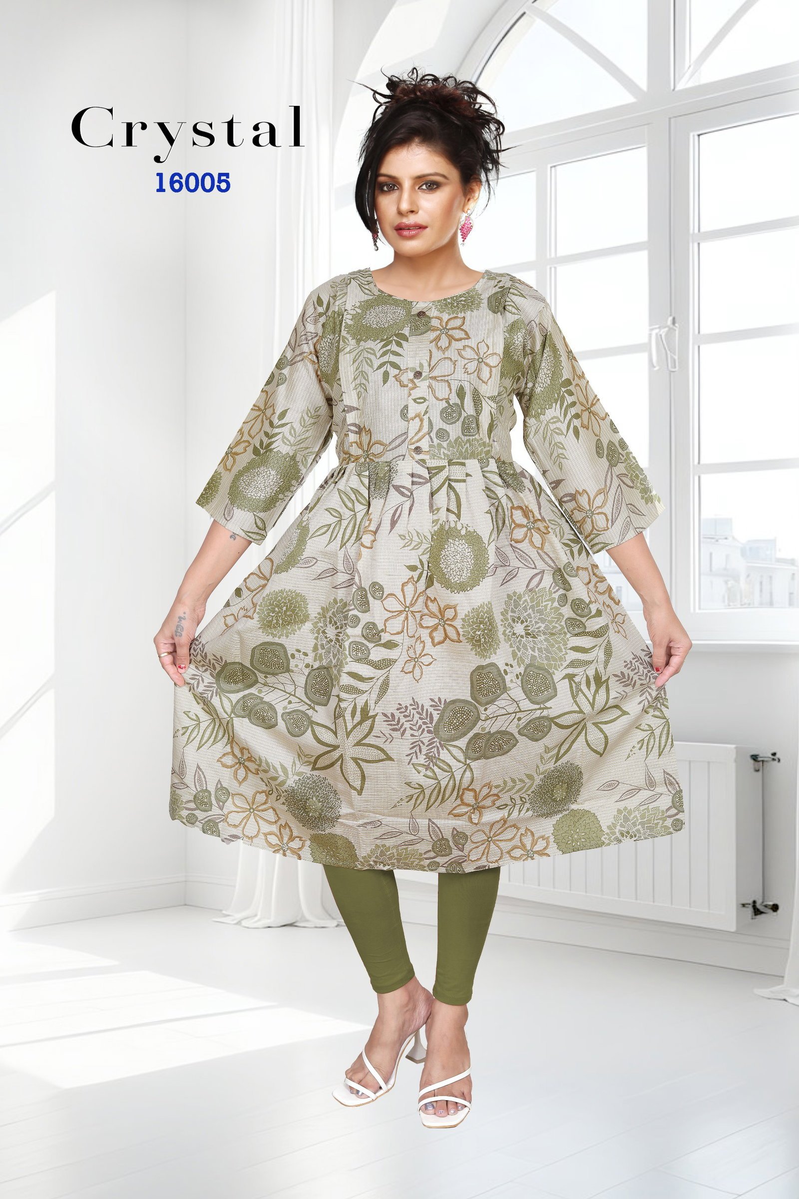 Buy Crystal Vol 16 Vertican Foil Printed Feeding Kurti Collection Wholesale 2026
