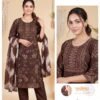 Launching Reeva Vol 1 Vertican Foil Printed Kurti With Bottom Dupatta Wholesale 2026