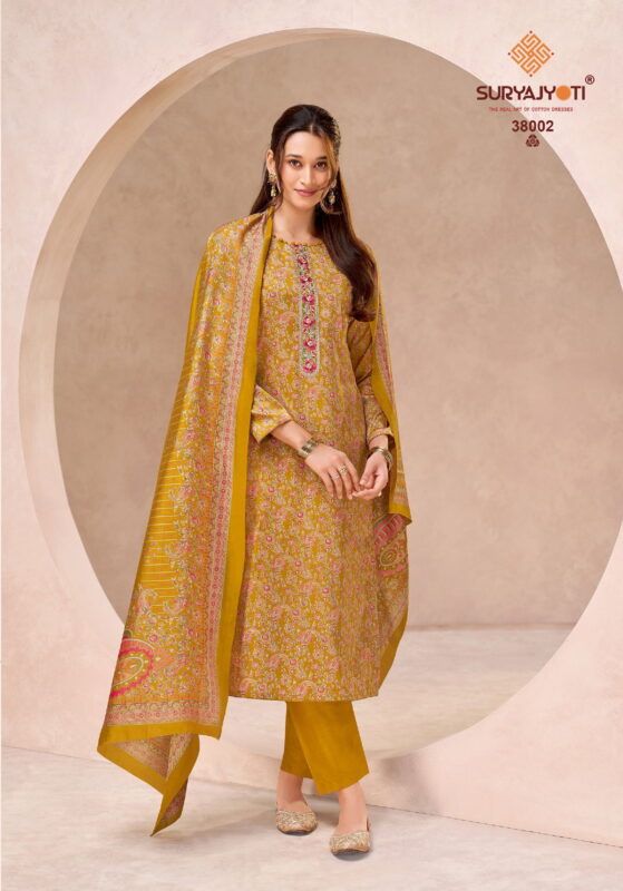 Stylish Suryajyoti Kalki Vol 38 Jam Satin Printed Dress Material Wholesale 2026
