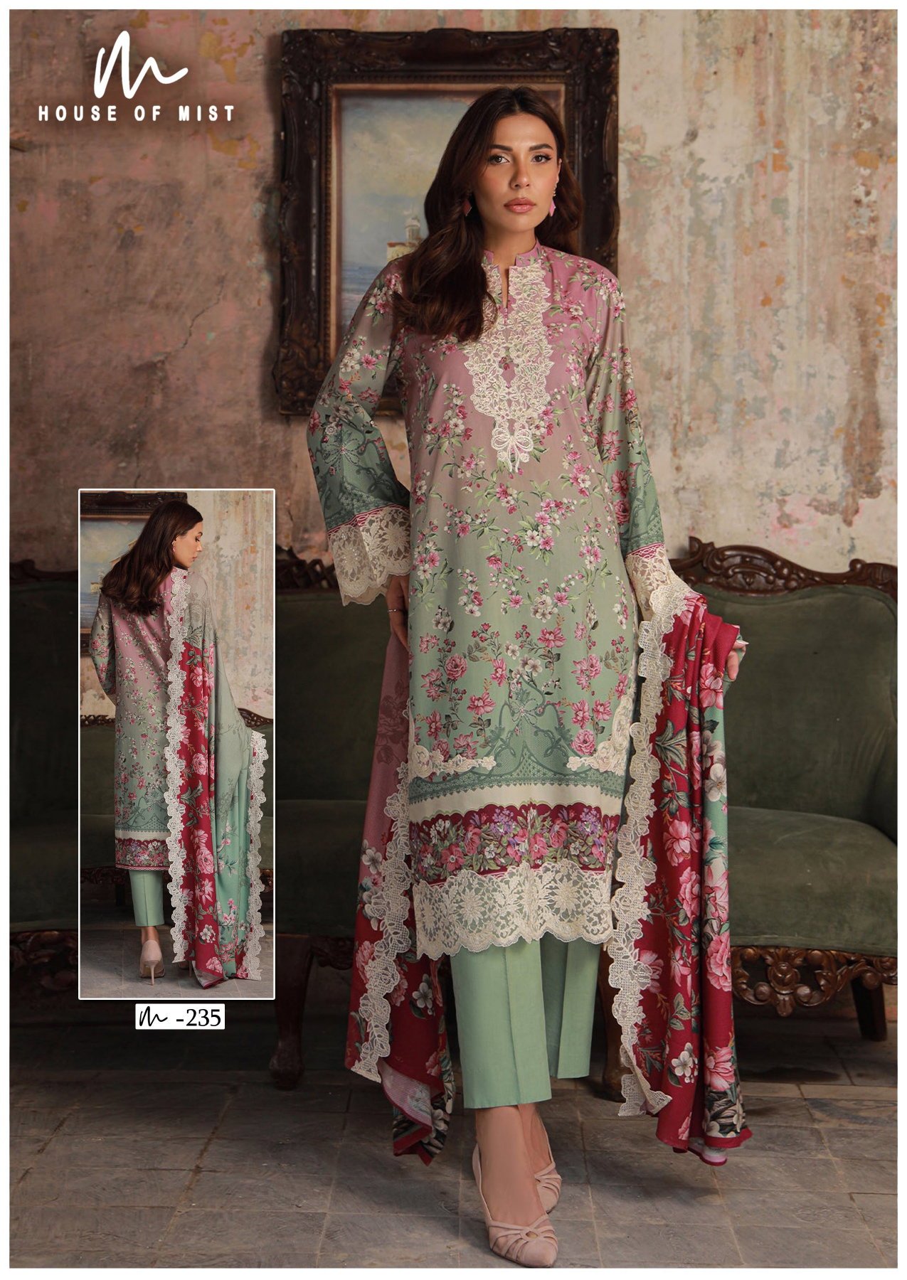 Beautiful House Of Mist Ghazal Vol 24 Cotton Printed Karachi Dress Material Wholesale 2026