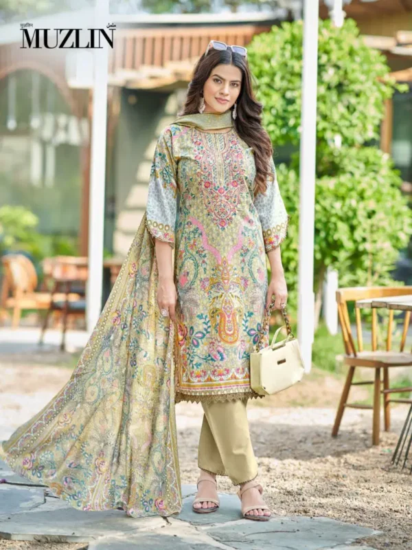 Launching Mizaj Muzlin Vol 3 Soft Cotton Karachi Dress Material Wholesale 2026