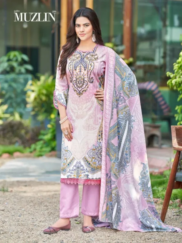 Launching Mizaj Muzlin Vol 3 Soft Cotton Karachi Dress Material Wholesale 2026