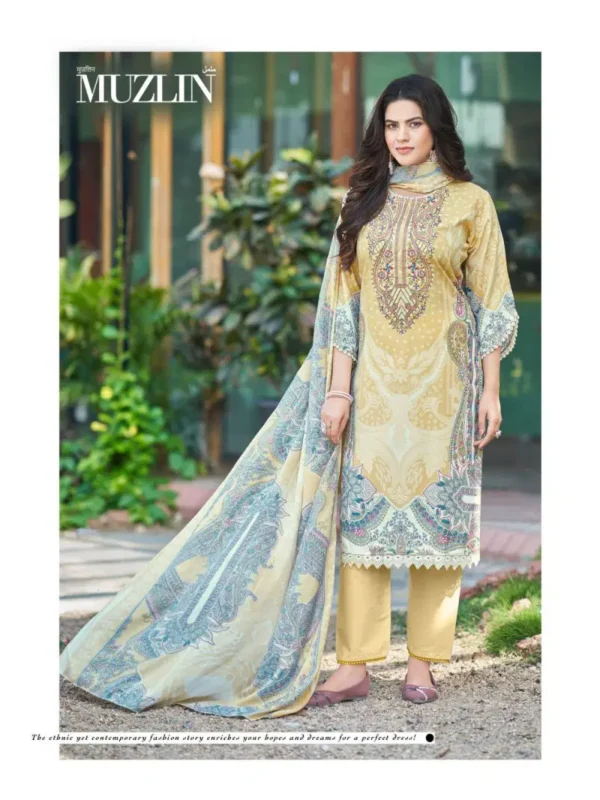 Launching Mizaj Muzlin Vol 3 Soft Cotton Karachi Dress Material Wholesale 2026