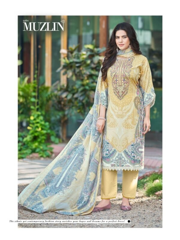 Buy Mizaj Muzlin Vol 3 Readymade Cotton Karachi Kurti Pant With Dupatta Wholesale 2026