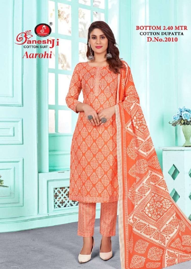 Beautiful Ganeshji Aarohi Vol 2 Indo Cotton Karachi Dress Material Wholesale 2026