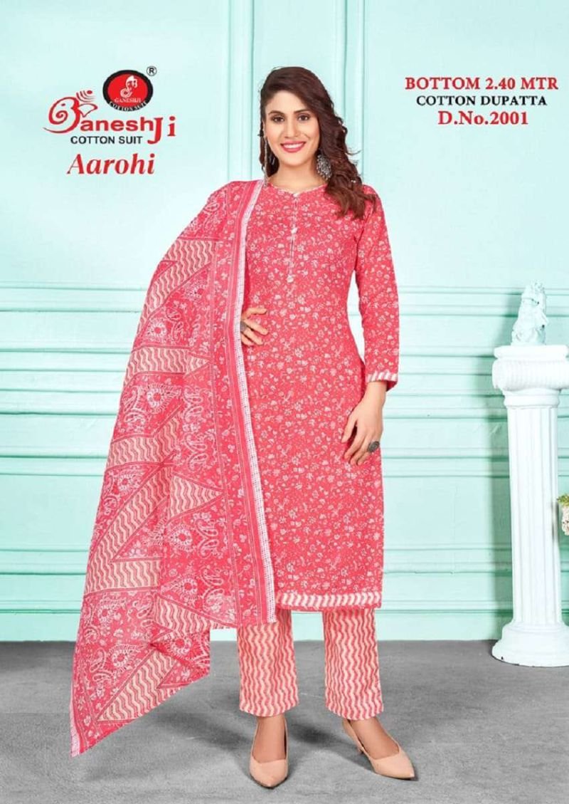 Beautiful Ganeshji Aarohi Vol 2 Indo Cotton Karachi Dress Material Wholesale 2026