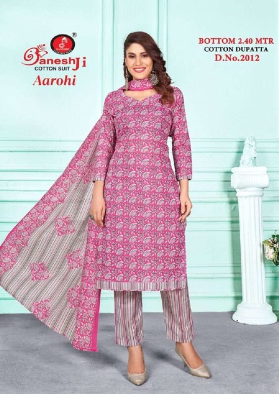 Beautiful Ganeshji Aarohi Vol 2 Indo Cotton Karachi Dress Material Wholesale 2026