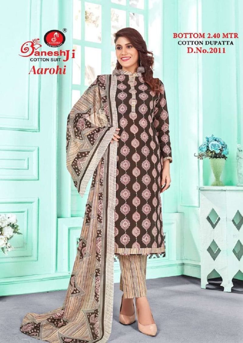 Beautiful Ganeshji Aarohi Vol 2 Indo Cotton Karachi Dress Material Wholesale 2026