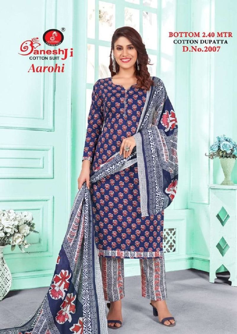 Beautiful Ganeshji Aarohi Vol 2 Indo Cotton Karachi Dress Material Wholesale 2026