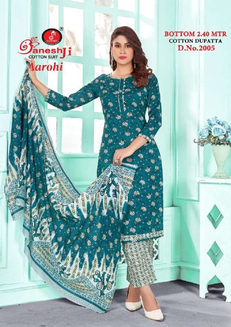 Beautiful Ganeshji Aarohi Vol 2 Indo Cotton Karachi Dress Material Wholesale 2026