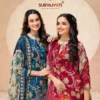 Suryajyoti Naisha Vol 53 Jaam Satin Printed Dress Material Collection Wholesale