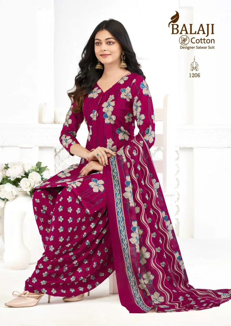 Balaji Sui Dhaga Vol 12 Readymade Cotton Patiyala Dress Wholesale