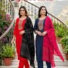 Jasmine D No 1001 To 08 Vertican Silk Thread Worked Kurti Set Wholesale