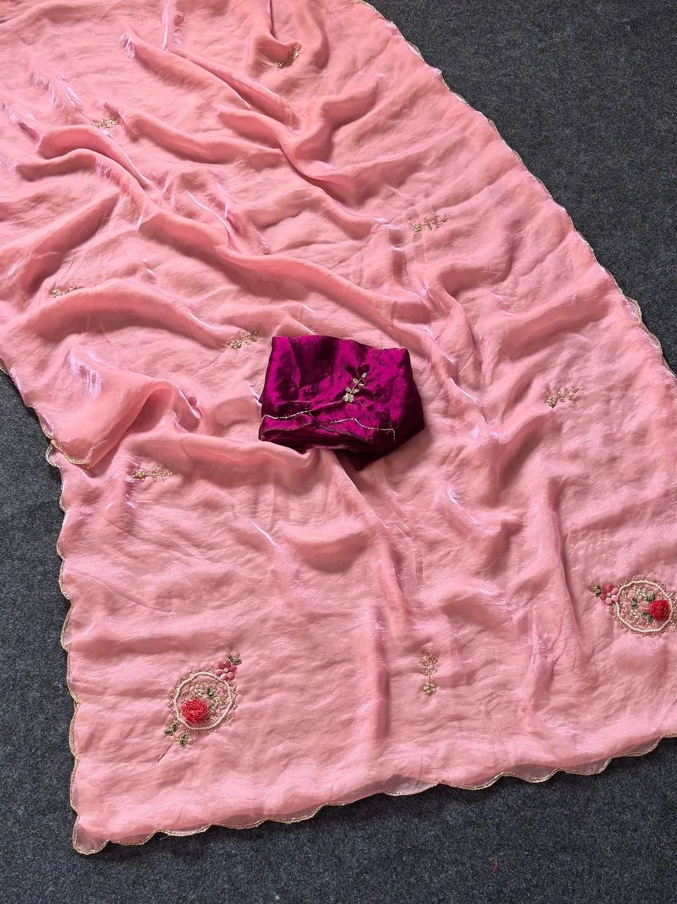 Latest WMS Fendy Sartin Khatali Hand Work Raksha Bandhan Saree 2026