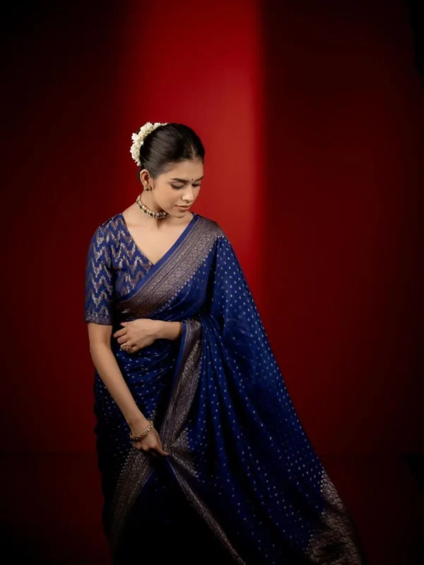 Stylish LFK 5343 Banarasi Soft Silk Zari Work Jacquard Party Wear Saree 2026