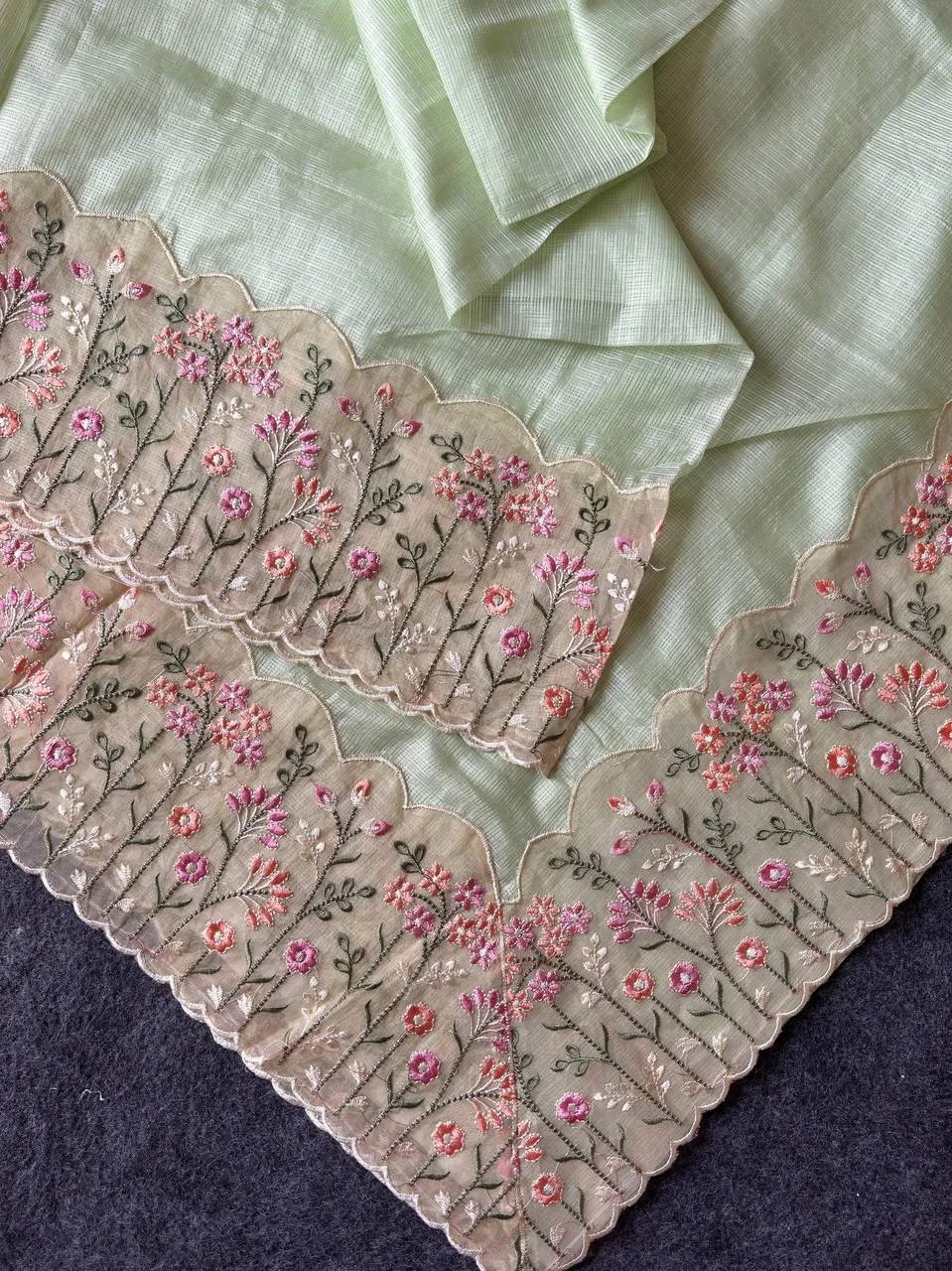 Buy MHV Simran Doriya Silk Embroidery Work Saree Wholesale Market in Surat 2026