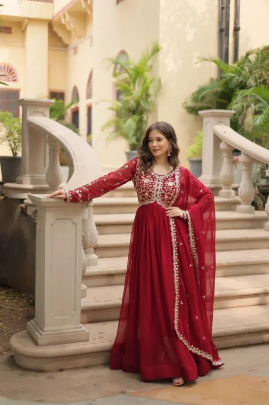 Buy Mohini 9195 Blooming Sequence Embroiderey Work Gown With Dupatta 2026