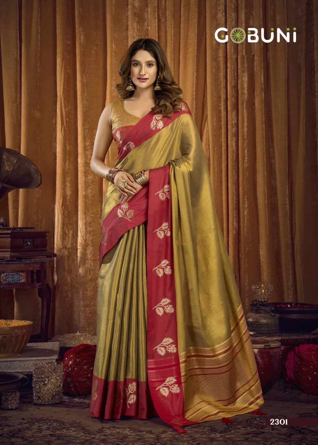 Gobuni Sumathi Tissue Silk Party Wear Saree Exporter in India