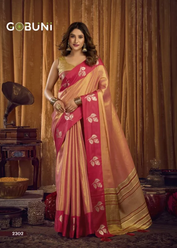 Buy Gobuni Sumathi Tissue Silk Party Wear Saree Exporter in India 2026